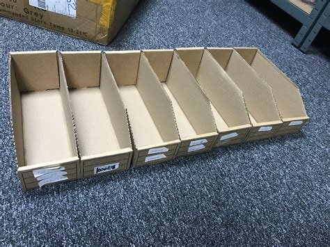 metal bin boxes|cardboard inventory bins.